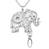 Hook necklace Badge Reel ID holder with  60cm chain fit 18&20mm chunks snap jewelry