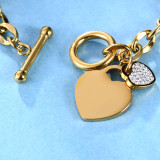 Love Stainless Steel Bracelet Rose Gold Plated Diamond Hand Jewelry OT Clasp Titanium Steel Women's Bracelet
