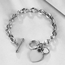 Love Stainless Steel Bracelet Rose Gold Plated Diamond Hand Jewelry OT Clasp Titanium Steel Women's Bracelet