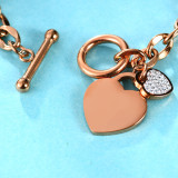 Love Stainless Steel Bracelet Rose Gold Plated Diamond Hand Jewelry OT Clasp Titanium Steel Women's Bracelet