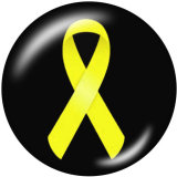 20MM   Ribbon  Print   glass  snaps buttons