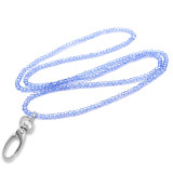 80CM Imitation Crystal Colorful Bead Elastic Hook Necklace