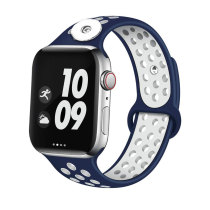 38/40MM Applicable to Apple iwatch apple watch6 generation two-color breathable sports silicone strap iwatch fit 18mm chunks