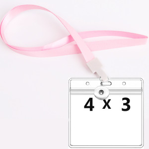 CDC Vaccination 4 X 3 inch waterproof card holder and 90cm lanyard  fit 18&20mm chunks snap jewelry