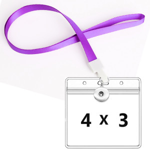 CDC Vaccination 4 X 3 inch waterproof card holder and 90cm lanyard  fit 18&20mm chunks snap jewelry