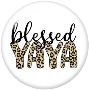 20MM  Lucky MOM MAMA GIGI  NANA  Print   glass  snaps buttons
