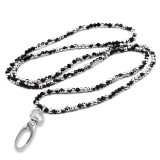 80CM Imitation Crystal Colorful Bead Elastic Hook Necklace
