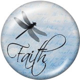 20MM  Dragonfly   Print   glass  snaps buttons