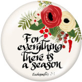20MM  Flower  words  Print   glass  snaps buttons