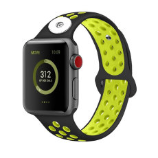 38/40MM Applicable to Apple iwatch apple watch6 generation two-color breathable sports silicone strap iwatch fit 18mm chunks