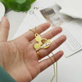 Mickey Necklace Mickey Mouse Stainless Steel Clavicle Chain 45CM