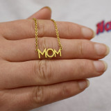 Mama Mother Necklace English Word Mother's Day Stainless Steel Necklace 40CM