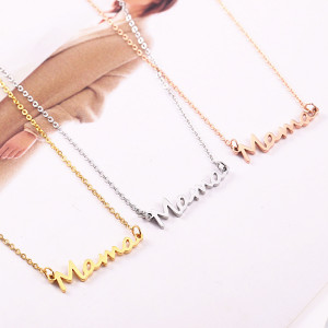 Mama Stainless Steel Letter Necklace Mother's Day Ladies Gift