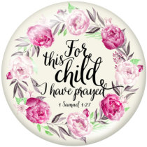 20MM   Flower  words   Print   glass  snaps buttons