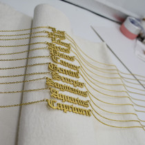 45CM New Stainless Steel Twelve Constellation Necklace Ancient English Letter Clavicle Necklace