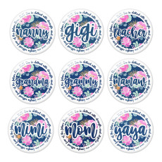 20MM   MOM  GIGI MAMA NANA     glass  snaps buttons