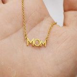 Mama Mother Necklace English Word Mother's Day Stainless Steel Necklace 40CM