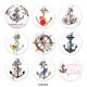 20MM   Flower   Ship's   anchor   Print   glass  snaps buttons  Beach Ocean