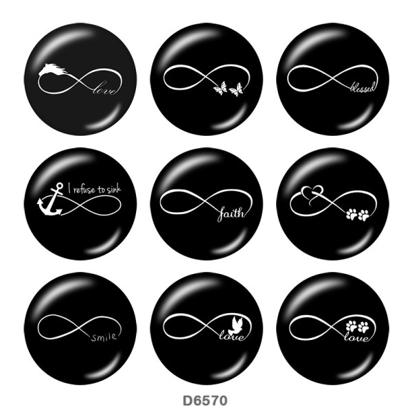 20MM   Butterfly  Ship's   anchor   Print   glass  snaps buttons