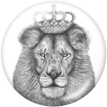 20MM  Tiger   Print   glass  snaps buttons