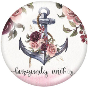 20MM   Flower   Ship's   anchor   Print   glass  snaps buttons  Beach Ocean