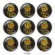 20MM Sun Flower  words   Print   glass  snaps buttons