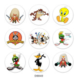 20MM   Cartoon  rabbit  duck   Print   glass  snaps buttons