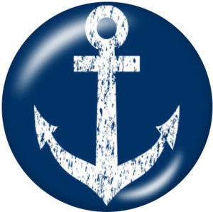 20MM  Ship's   anchor   Print   glass  snaps buttons Beach Ocean