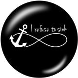 20MM   Butterfly  Ship's   anchor   Print   glass  snaps buttons