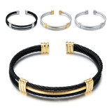 Four-color spring wire titanium steel bracelet, steel wire elastic bracelet, stainless steel cable wire bracelet