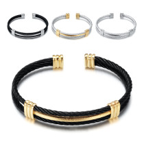 Four-color spring wire titanium steel bracelet, steel wire elastic bracelet, stainless steel cable wire bracelet