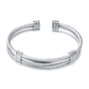 Four-color spring wire titanium steel bracelet, steel wire elastic bracelet, stainless steel cable wire bracelet