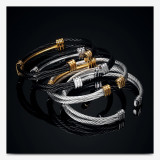 Four-color spring wire titanium steel bracelet, steel wire elastic bracelet, stainless steel cable wire bracelet