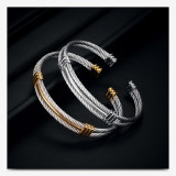 Four-color spring wire titanium steel bracelet, steel wire elastic bracelet, stainless steel cable wire bracelet
