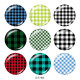 20MM   Pattern   Print   glass  snaps buttons