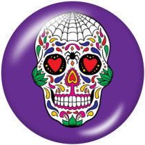 20MM  skull    Print   glass  snaps buttons