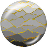 20MM   Pattern   Print   glass  snaps buttons