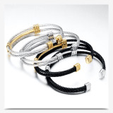Four-color spring wire titanium steel bracelet, steel wire elastic bracelet, stainless steel cable wire bracelet