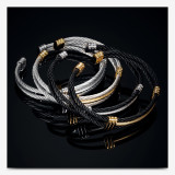 Four-color spring wire titanium steel bracelet, steel wire elastic bracelet, stainless steel cable wire bracelet