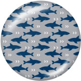 20MM   Pattern   Print   glass  snaps buttons