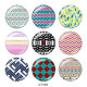 20MM   Pattern   Print   glass  snaps buttons