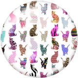 20MM   Pattern   Print   glass  snaps buttons