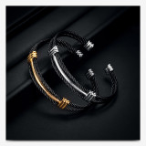 Four-color spring wire titanium steel bracelet, steel wire elastic bracelet, stainless steel cable wire bracelet