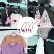 2pcs/lot Hook diamond-studded stainless steel car backrest hook  Mobile phone holder