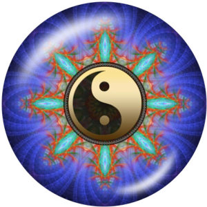 20MM Tai Chi  Print   glass  snaps buttons