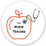 20MM  Nurse   Print   glass  snaps buttons