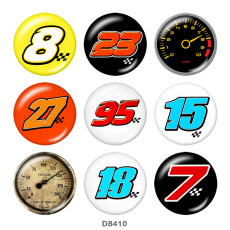 20MM  Car   Print   glass  snaps buttons