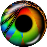20MM   Pattern  eye  Print   glass  snaps buttons