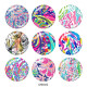 20MM   pattern  Print   glass  snaps buttons