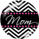 20MM  Butterfly  MOM   Print   glass  snaps buttons